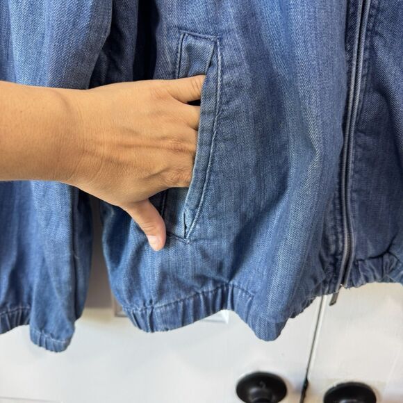 Todd Snyder Easy Going Release Denim Club Jacket Men’s XXL Zipper Bomber Blue - Picture 8 of 15